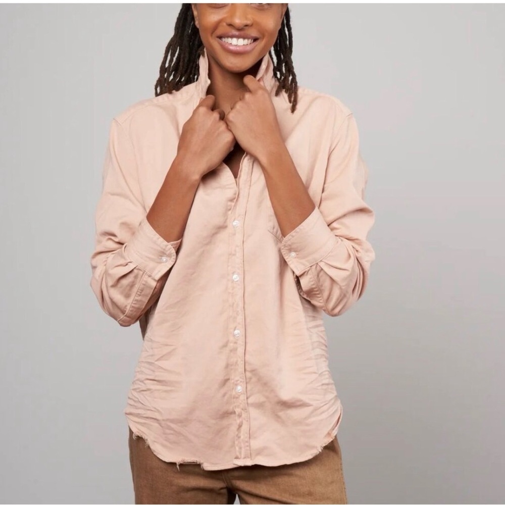 Frank & Eileen Luke Button Down Shirt in Peach size Small